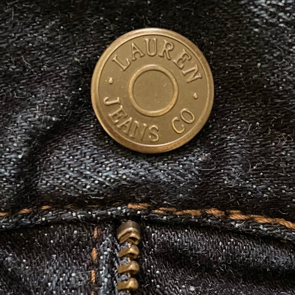 LRL Lauren Jeans Co 5 Pkt Modern Slim Size 8 Womens Dark Wash - Picture 4 of 12